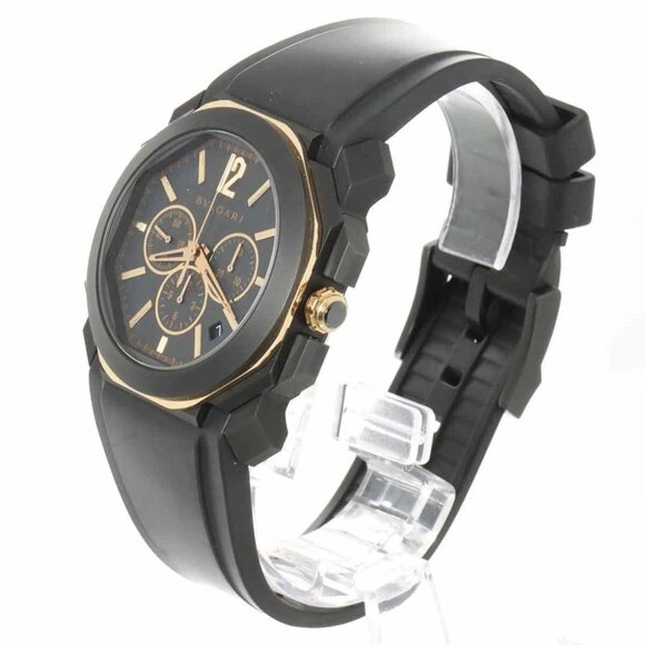 BVLGARI Octo Ultra Nero Chronograph BGOP41SGCH 750 PG Black Dial Mens 90275682 - Picture 6 of 7